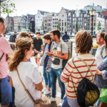 anne frank huis rij buiten