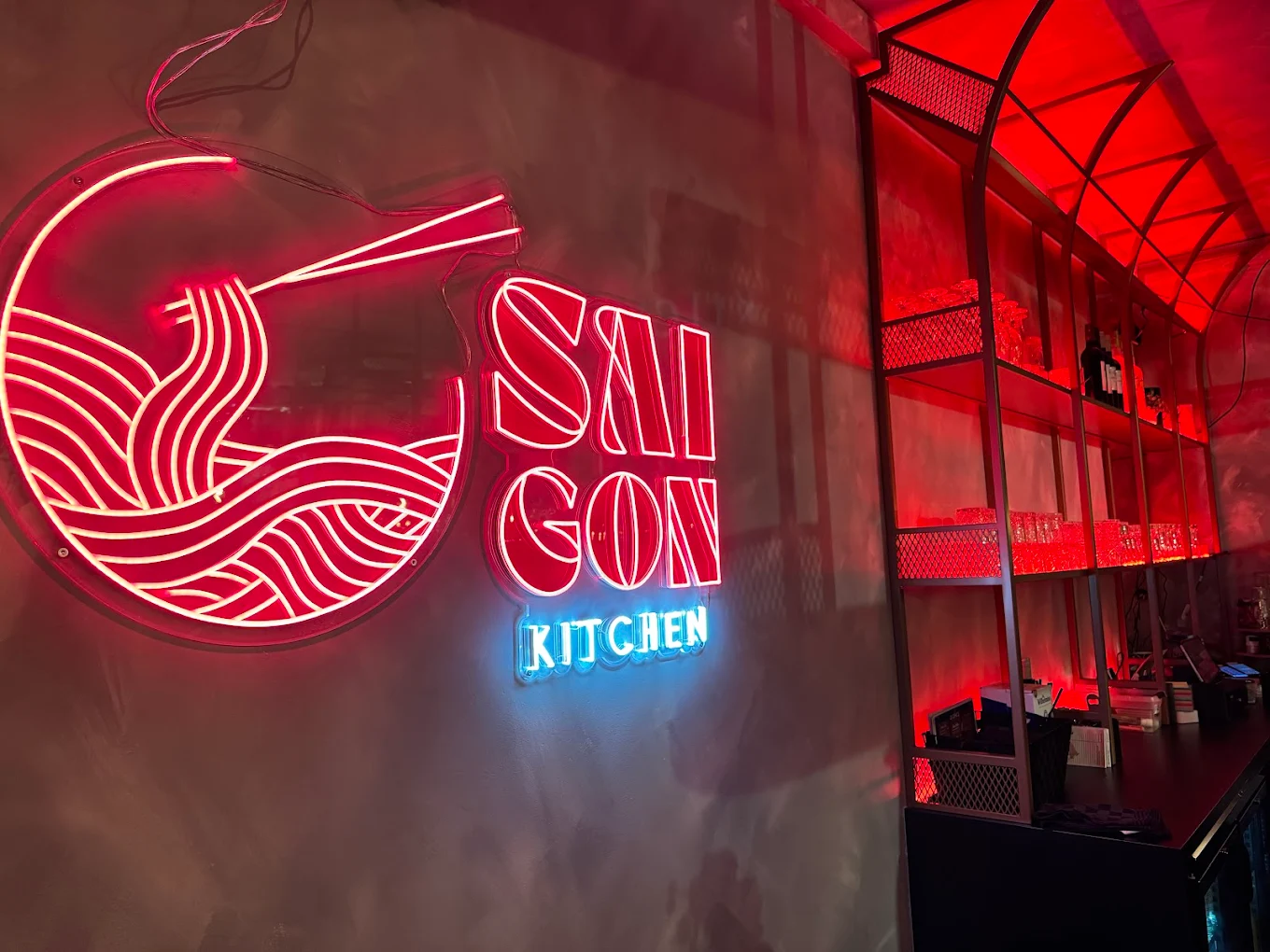 saigon kitchen led banner sign