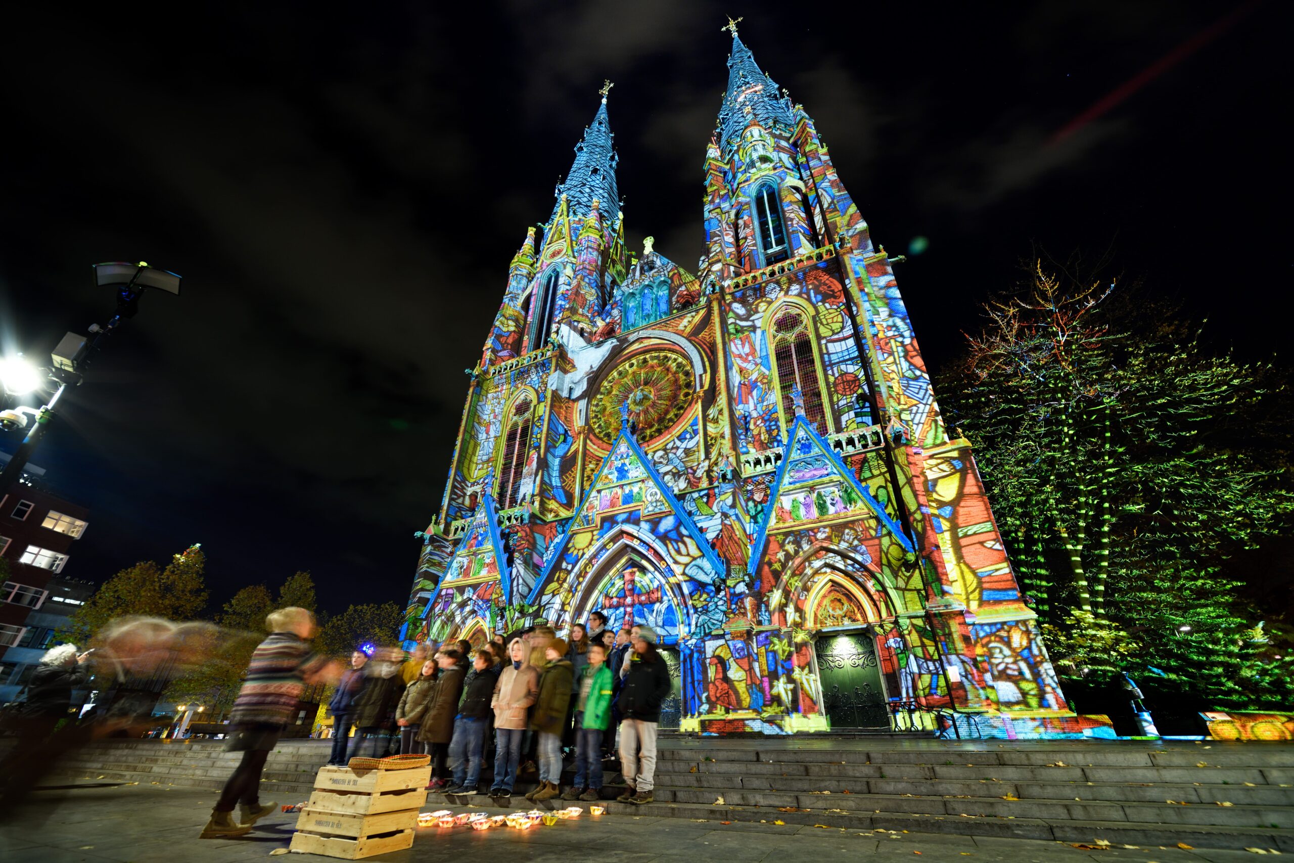 Catarinakerk Eindhoven tijdens GLOW